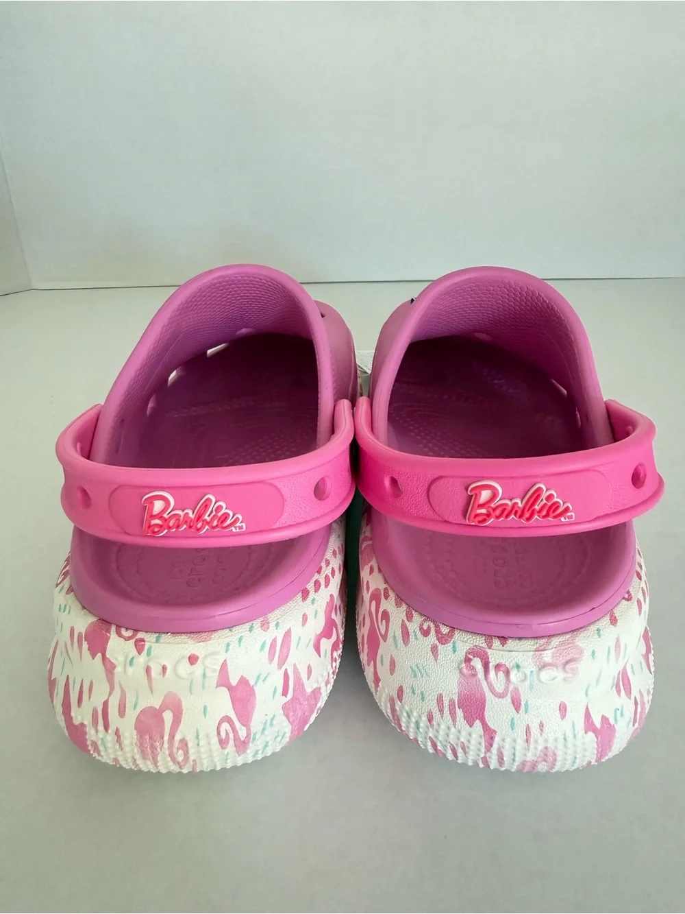 Crocs Kids' Barbie Cutie Crush Clogs Taffy Pink Water Shoes Girl Size 4 New